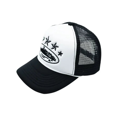 Corteiz 5 Starz Alcatraz Trucker Hat White Black - image 2