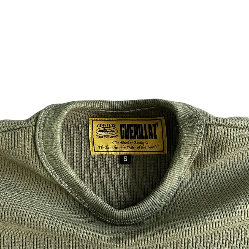 Cortiez Waffle C Stars Long Sleeve-Army Green