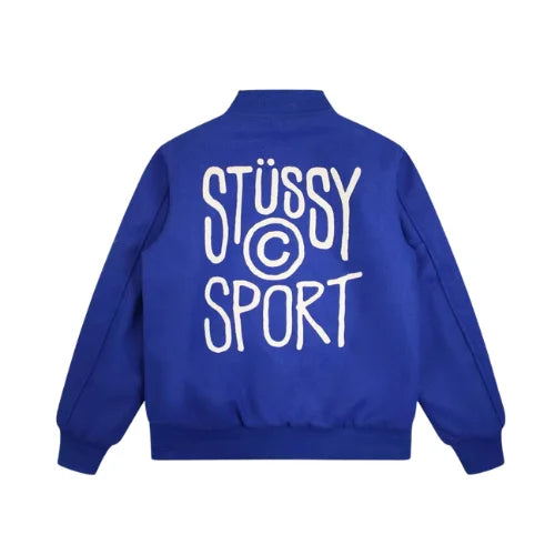 Kurtka Stussy 8 Sport Melton Varsity Blue