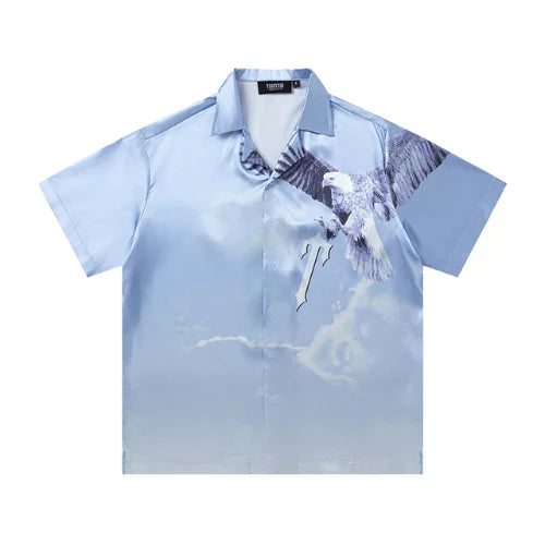 Trapstar Flying Birds Tee Shorts Set Sky Blue