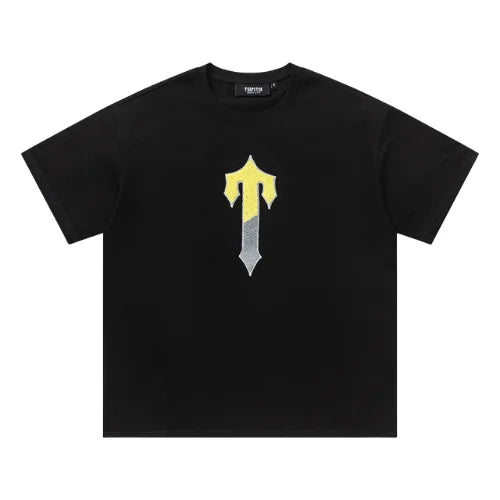 Trapstar Irongate Tee Shorts Set Black Yellow