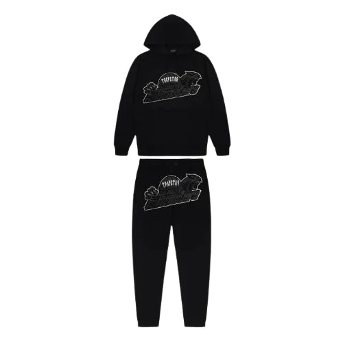 Trapstar Greece Shooters Tracksuit Black White