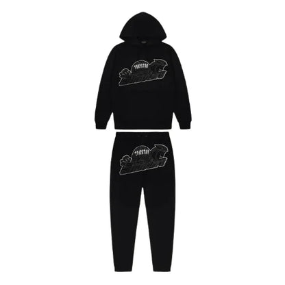 Trapstar Greece Shooters Tracksuit Black White