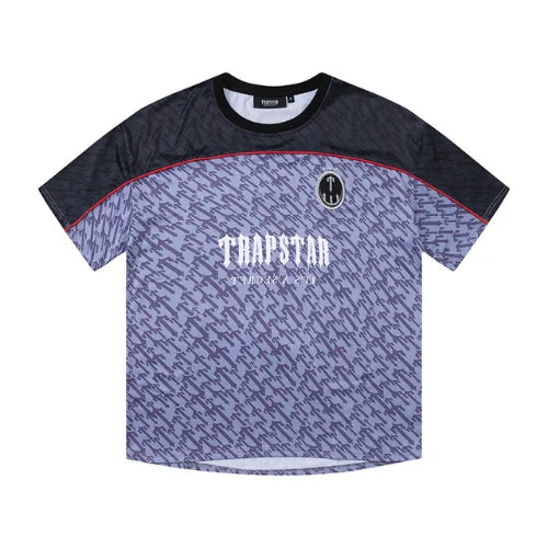 Black Blue Trapstar Football Jersey