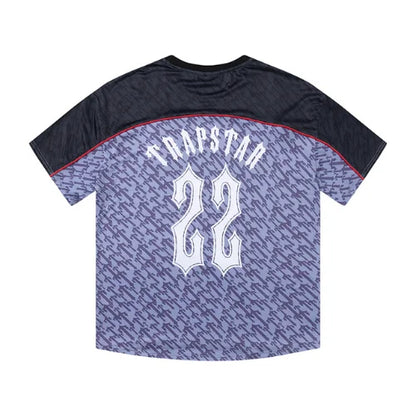 Black Blue Trapstar Football Jersey