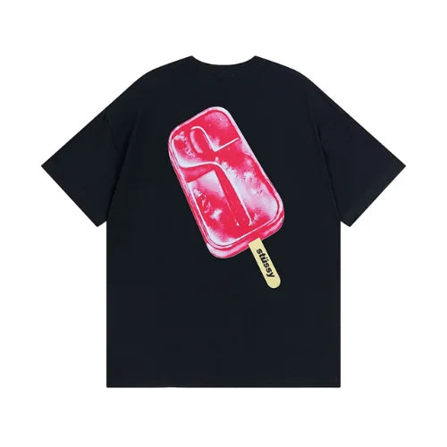 Black Stussy Popsicle T Shirt