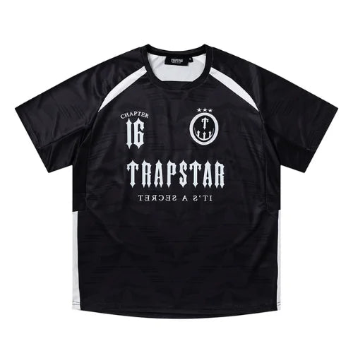 Black Trapstar London Football Jersey