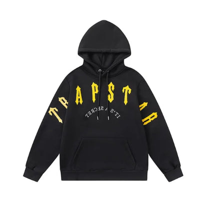 Black Yellow Irongate Chenille Hoodie