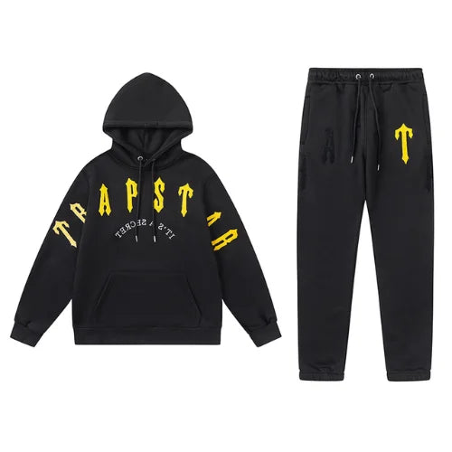 Black Yellow Irongate Chenille Tracksuit