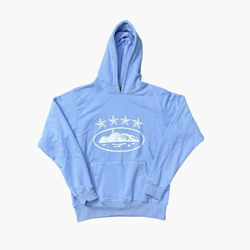 Corteiz 4starz Baby Blue Hoodie