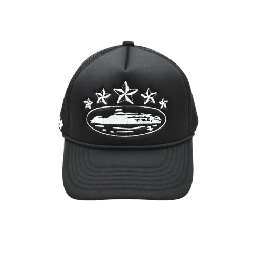 Corteiz 5 Starz Alcatraz Trucker Hat Black