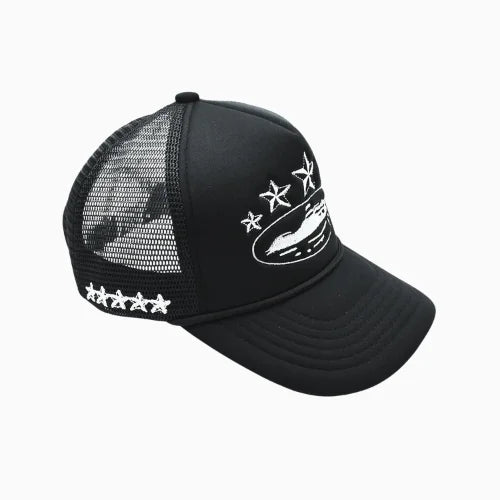 Corteiz 5 Starz Alcatraz Trucker Hat Black - image 3