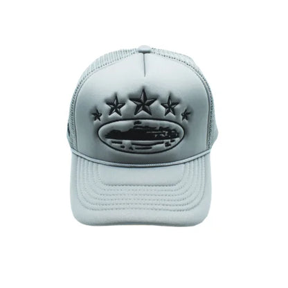 Corteiz 5 Starz Alcatraz Trucker Hat Grey