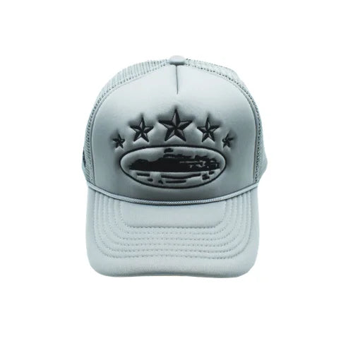 Corteiz 5 Starz Alcatraz Trucker Hat Grey