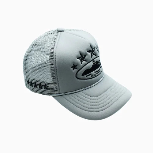 Corteiz 5 Starz Alcatraz Trucker Hat Grey - image 3