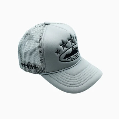 Corteiz 5 Starz Alcatraz Trucker Hat Grey - image 3