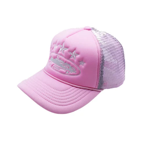 Corteiz 5 Starz Alcatraz Trucker Hat Pink - image 2