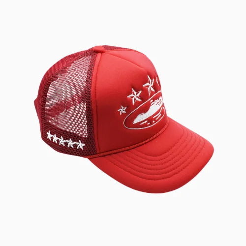 Corteiz 5 Starz Alcatraz Trucker Hat Red - image 3