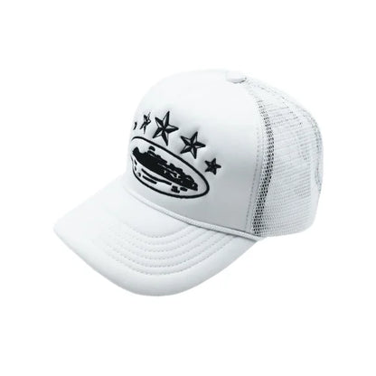 Corteiz 5 Starz Alcatraz Trucker Hat White - image 2