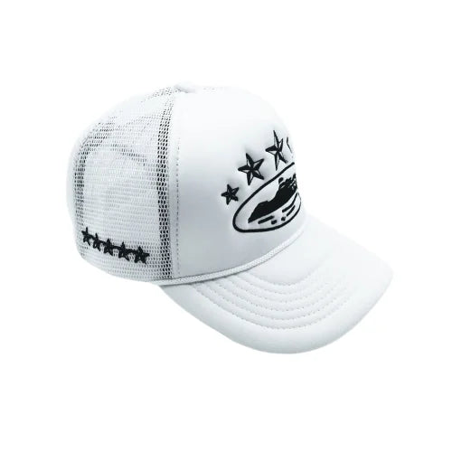 Corteiz 5 Starz Alcatraz Trucker Hat White - image 3