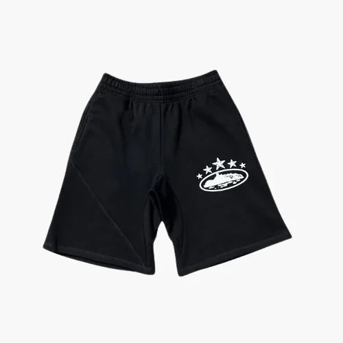 Corteiz 5 Starz Shorts Black