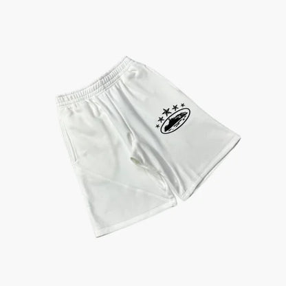 Corteiz 5 Starz Shorts White