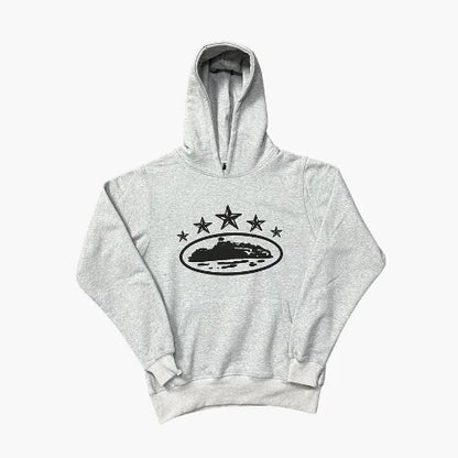 Corteiz 5starz Grey Hoodie
