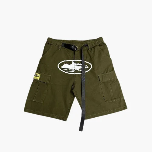 Corteiz Alcatraz Cargo Shorts Green