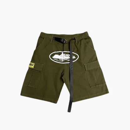 Corteiz Alcatraz Cargo Shorts Green