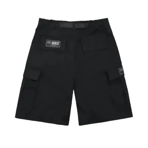 Corteiz Alcatraz Cargo Shorts in Triple Black
