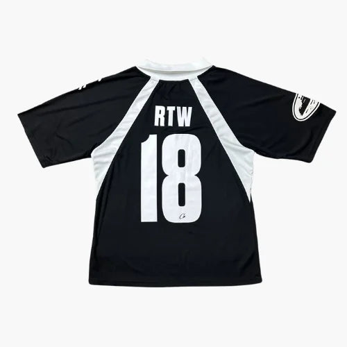 Corteiz Alcatraz Football T Shirt Black White