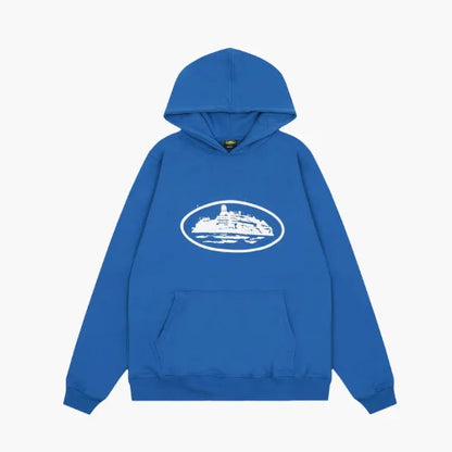 Corteiz Alcatraz Hoodie Dark Blue