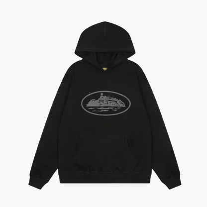 Corteiz Alcatraz Hoodie Triple Black