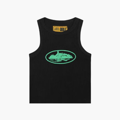 Corteiz Alcatraz Tank Top Black Green