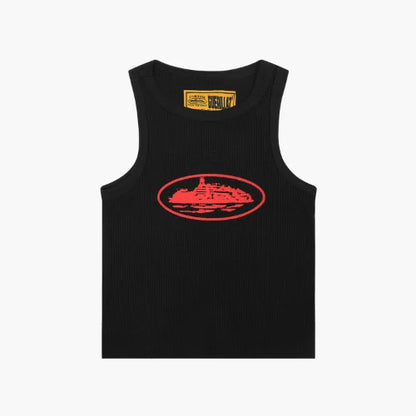 Corteiz Alcatraz Tank Top Black Red