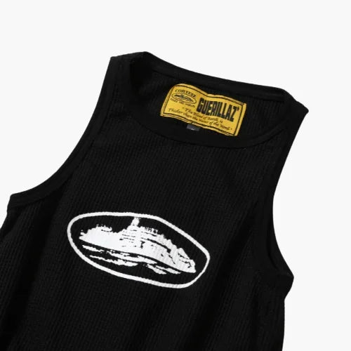 Corteiz Alcatraz Tank Top Black