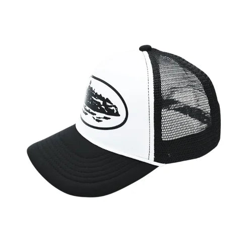 Corteiz Alcatraz Trucker Hat Black White - image 2