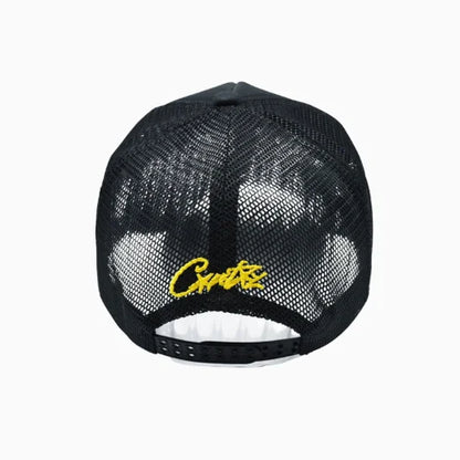 Corteiz Alcatraz Trucker Hat Black Yellow - image 4