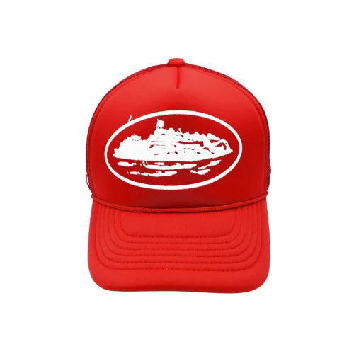 Corteiz Alcatraz Trucker Hat Red