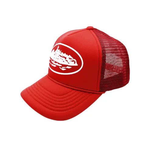 Corteiz Alcatraz Trucker Hat Red - image 2