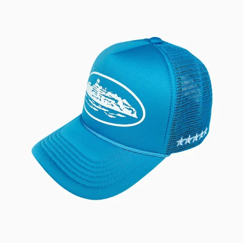 Corteiz Alcatraz Trucker Hat Royal Blue - image 3