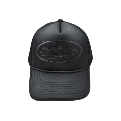 Corteiz Alcatraz Trucker Hat Triple Black