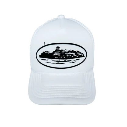 Corteiz Alcatraz Trucker Hat White