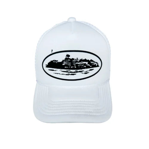 Corteiz Alcatraz Trucker Hat White