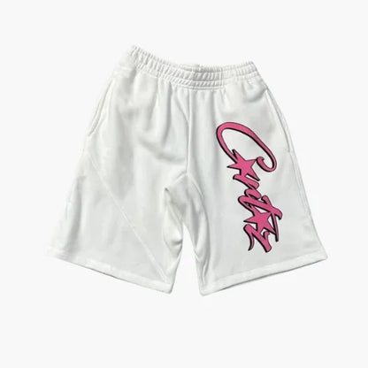 Corteiz Allstarz Shorts White Pink