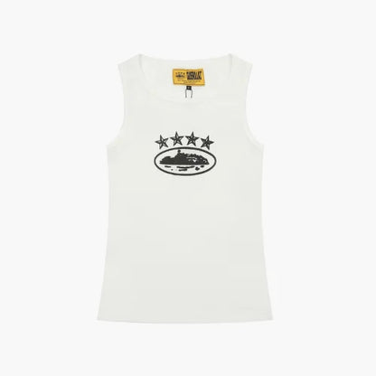 Corteiz CRTZ 4Starz Alcatraz Tank Top White