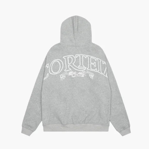 Corteiz Colly Arch Zip Hoodie Grey White
