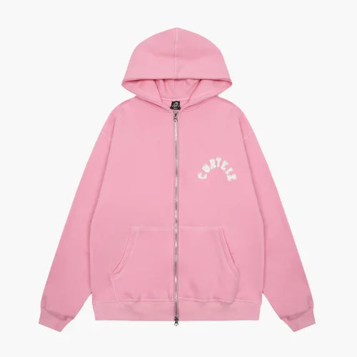 Corteiz Colly Arch Zip Hoodie Pink