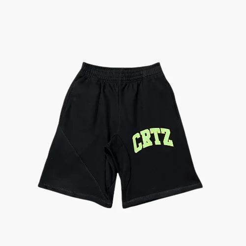 Corteiz Dropout Shorts Black Green