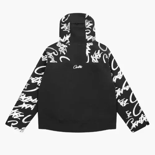 Corteiz Elitework Waterproof Shell Black Jacket